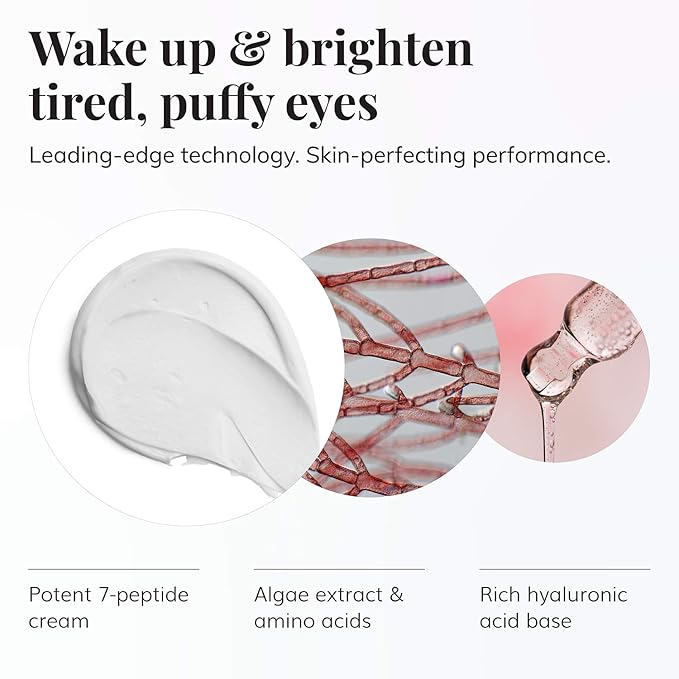 Le Mieux Eye Wrinkle Corrector Cream - Hyaluronic Acid Moisturizer for Eyes with 7 Potent Peptides & Amino Acids, Under Eye Corrector Cream (0.5 oz / 15 ml)