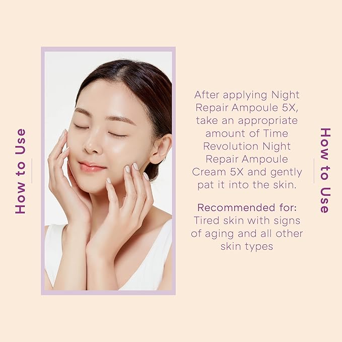 MISSHA Time Revolution Night Repair Ampoule Cream (5th Gen) 1.69 Fl Oz - Triple Fermented Deep-Sleep Night Cream - Overnight Care for Enhanced Radiance, Korean Skincare
