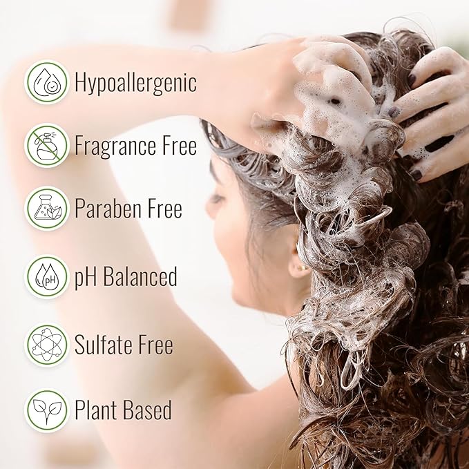 Manuka Honey Shampoo and Conditioner - Soothing Moisturizing Formula for Eczema, Psoriasis, Curly Hair, and Color-Safe - All Natural Set