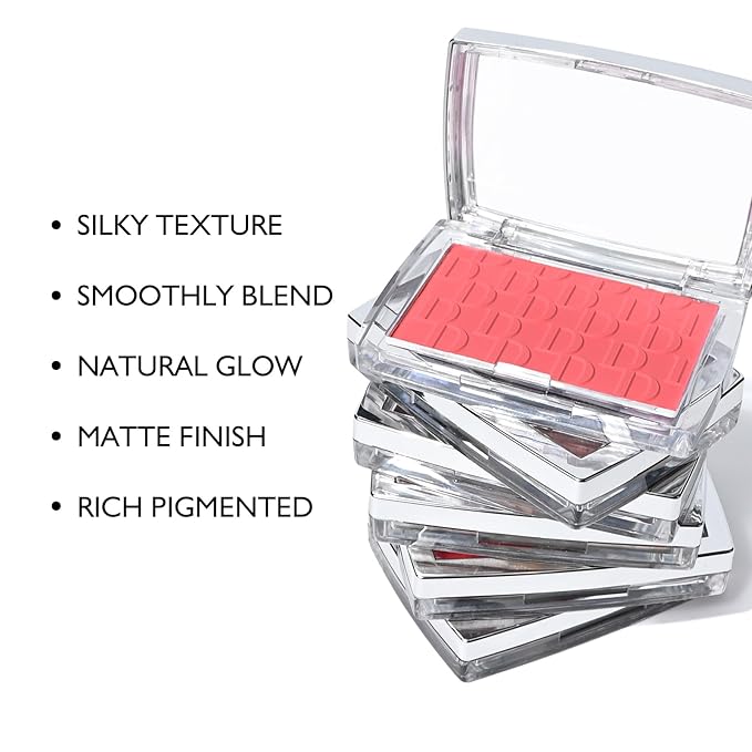 KYDA Powder Blush, Radiant Glow Face Blusher, Blendable Texture, Cherry