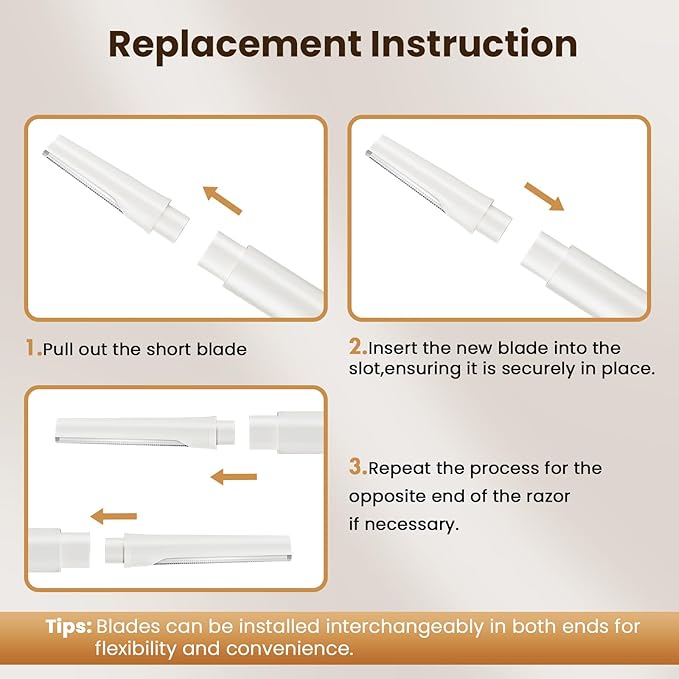 Dermaplaning Tool for Face Eyebrow Razor, Includes 2 Dual End Razors and 20 Blade Refills Exfoliating Face Razors for Women Facial Razor for Peach Fuzz and Eyebrow Starter Kit