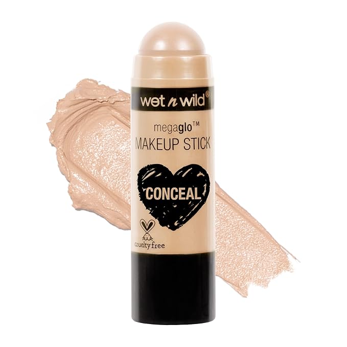 wet n wild MegaGlo Conceal and Contour Neutral Follow Your Bisque,1 Ounce and Nude For Thought Makeup Sticks Bundle