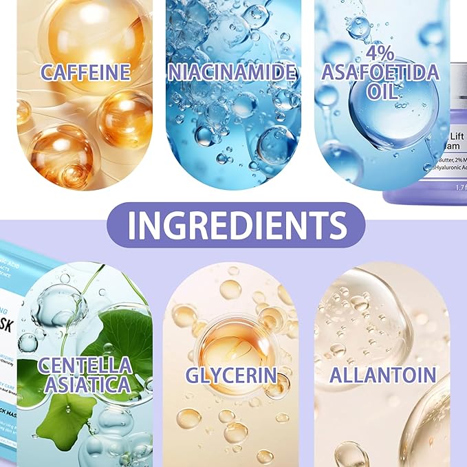 Neck Firming Cream and Neck Mask Set,Non-greasy Tighten Face Cream Skincare Moisturizer, 10 Pieces Deep Moisturizing Masks for Tightening, All Skin Type, 11 Pack