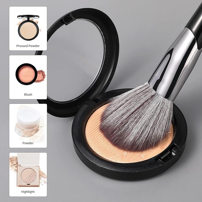 DUcare Powder Brush for Loose Powder - Fluffy Makeup Brushes with Soft Synthetic Bristles for Setting Powder/Blush/Highlighter, Large Face Makeup Brush for Flawless Application