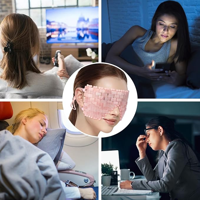 Rose quartz eye mask, cooling