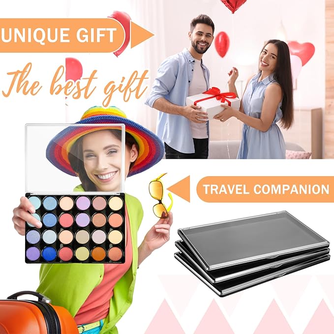 3 Pcs Large Empty Magnetic Eyeshadow Palette Cosmetics