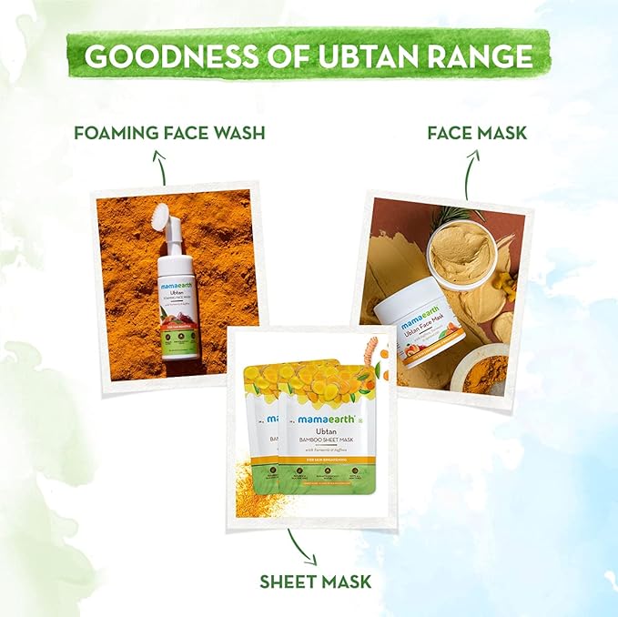 MAMAEARTH Ubtan Oil-Free Face Moisturizer for Radiant Skin | Enriched with Saffron & Turmeric | Long-Lasting Hydration & Non-Sticky Moisturization | 2.71 Fl Oz (80ml)