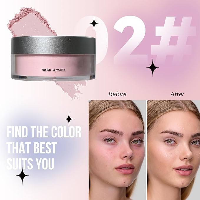 Loose Face Powder Glitter Setting Powder Matte Finishing Face