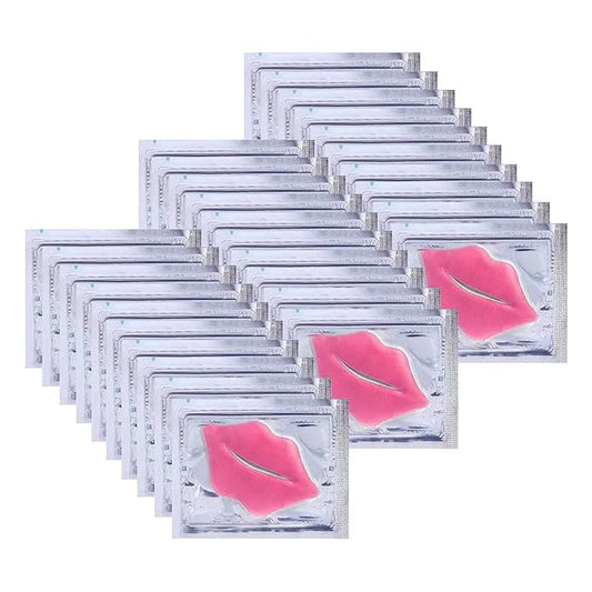 30 pieces of Moisturizing Collagen Crystal Lip Mask - Anti-Ageing & Anti Chapped, Reduce lip Wrinkles, Fade Lip Color, Make Skin Smooth And Firm Collagen Lip Pieces (Pink)