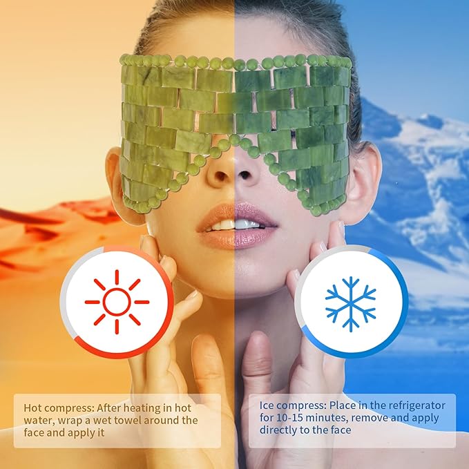 Jade eye mask,large facial cooling