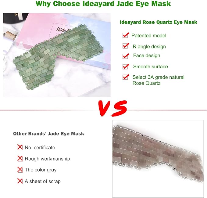 Jade eye mask reusable jade
