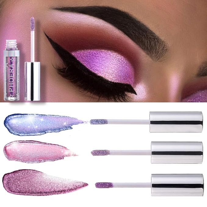 Glitter Eyeshadow，Makeup For Eyes Liquid Shimmer Sparkle Glow Light Colors Pencil Stick Shiny Long Lasting Waterproof Shining Eye Shadow Sets Metallic Pigments Metals Gloss Sparkling Pen Kit (A109)