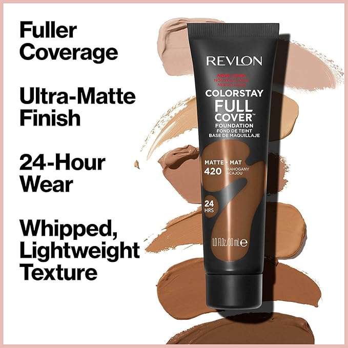 Revlon Liquid Foundation, ColorStay Face Makeup for Normal and Dry Skin, Longwear Full Coverage with Matte Finish, Oil Free, Medium Beige, 1.0 Fl Oz