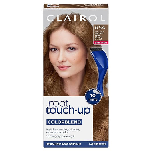 Clairol Root Touch-Up by Nice'n Easy Permanent Hair Dye, 6.5A Lightest Cool Brown Hair Color, Pack of 1
