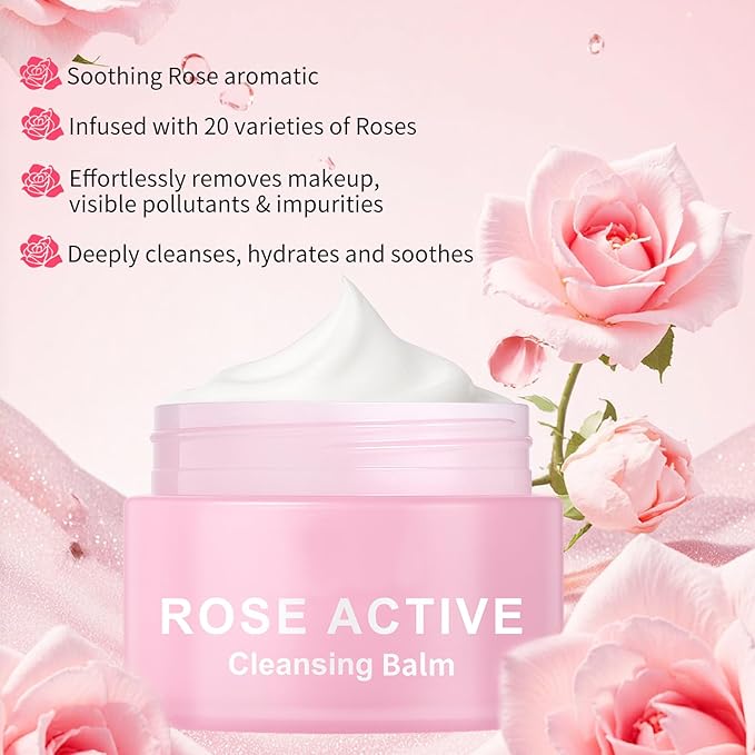 Makeup Melting Cleansing Balm, Deep Clear Cleansing Balm, Hydrating Makeup Remover, Face Cleanser, Oil Based Cleanser for All Skin Types (3.3 Fl.Oz, 100g)