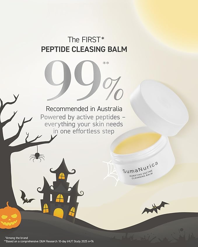 SumaNurica Peptide Cleansing Balm, Biotech Makeup Remover, All-in-One Facial Cleanser, Oil Cleanser for Sensitive & Acne-Prone Skin, Deep Cleanse Waterproof Makeup & Impurities, 0.42oz/12g
