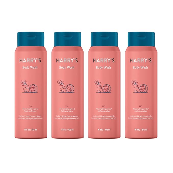 Harry's Men's Body Wash - Body Wash for Men - Fig, 16 Ounce (Pack of 4) Packaging May Vary