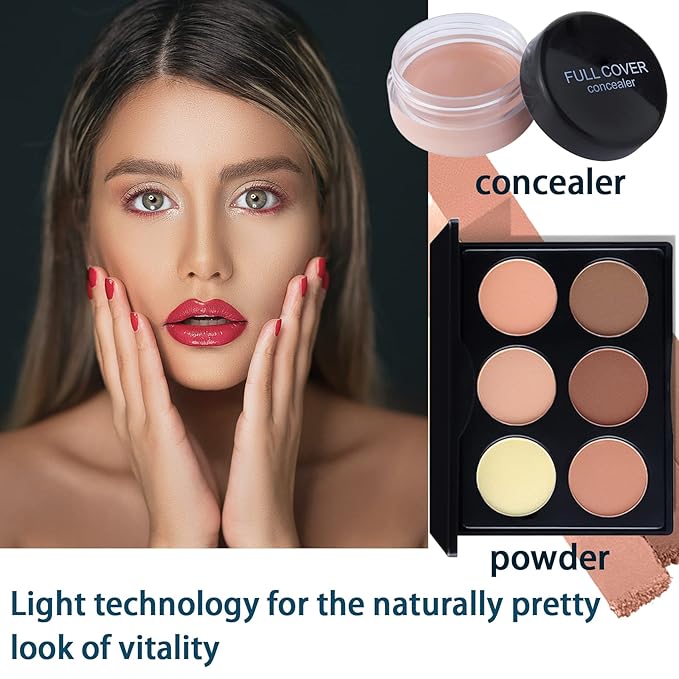 All in One Makeup Kit For Beginners Full Kit, Full Makeup Kit For Teen Girls, Makeup Gift Set, Include Eyeshadows, Concealer, Cosmetic brush, Lip Gloss, Lipstick, Powder puff, Mascara -005