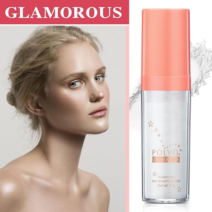Polvo De Hadas Highlighter Powder Stick Body Face Makeup Gift-White