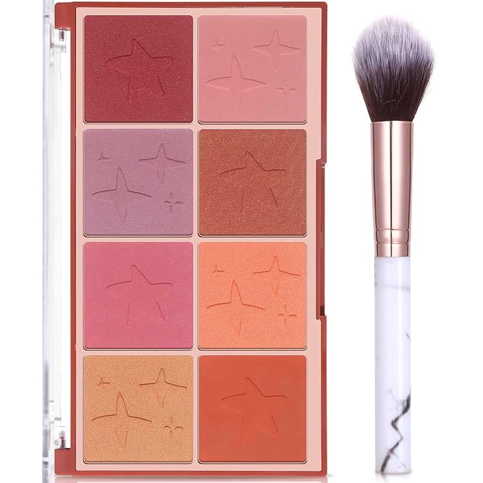 8 Colors Face Matte Blush Palette Shading Blusher