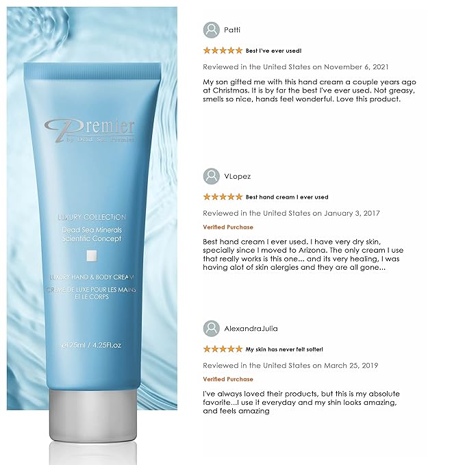 Premier Dead Sea Luxury Hand & Body Cream,