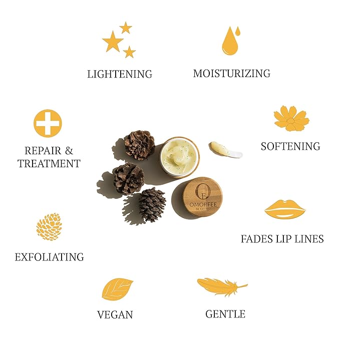 Omorfee 100% Organic Lip Lightening Scrub,