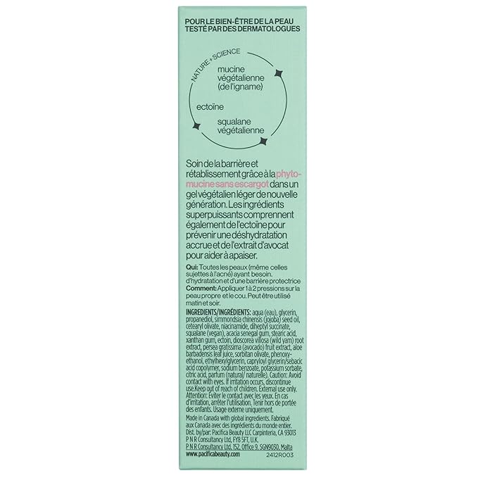 Pacifica Hydrodew Slime Vegan Snail Mucin Barrier Face Moisturizing Gel, Hydrating For Smoothing & Refining Skin, Vegan & Cruelty-Free