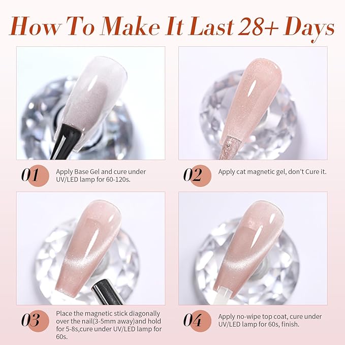 Born Pretty Gel Nail Polish Nude Pink Series,Jelly Transparent,Cat Magnetic Eye,Shimmer Glitter Holographic Nude Pink Gel Polish Kit for Salon Manicure and Nail Art DIY at Home 6Colors