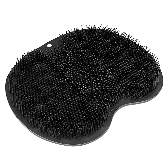 Shower foot scrubber mat back