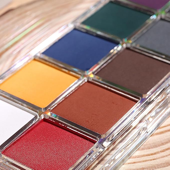 10 Colors Solid Fluorescent Neon Pigment Powder Set Gradient Iridescent Aurora Mermaid Pearl Glitter Dust Kit for Home Salon Nail Art Designs