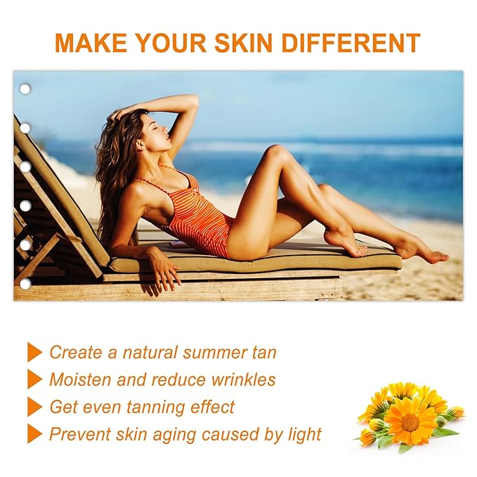 5.3Oz Luxury Intensive Tanning Gel, Natural Tanning Accelerator Cream Gel, Tanning Gel for Outdoor Sun and Sunbed