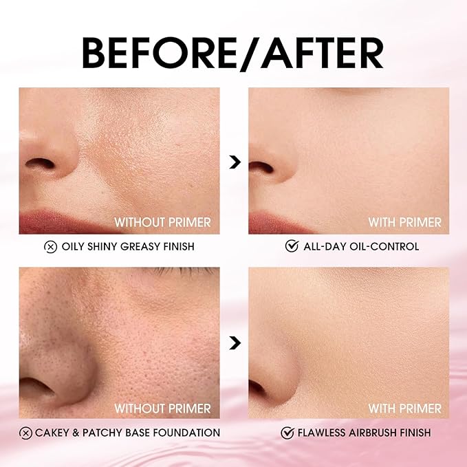 LANGMANNI Matte Grip Face Primer, Transparent Skin Perfecting Oz, 1)