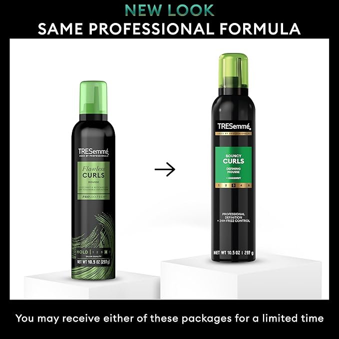TRESemmé Flawless Curls Nourishing Mousse Pack of 6 With Coconut and Avocado Oil 10.5 oz