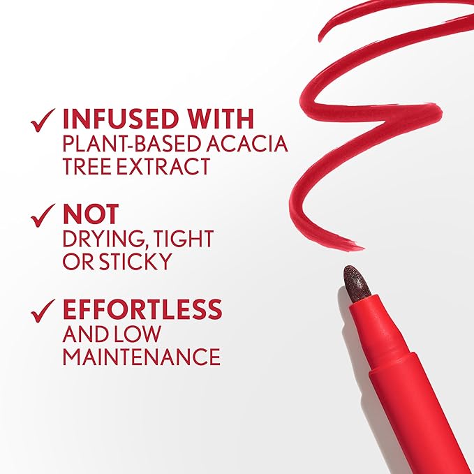 COVERGIRL Outlast, 05 All-Star, Lipstain, Smooth Application, Precise Pen-Like Tip, Transfer-Proof, Satin Stained Finish, Vegan Formula, 0.06oz