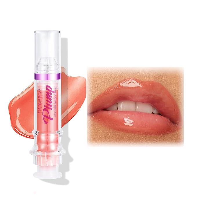 Natural Spicy Lip Plumping Booster Lip Plumping Oil，Lip Plumper Gloss, Ultra-Hydrating & Nourishing Plump and Pout Lip Plumper, Glossy Finish Fuller Lip Plumping Lip Gloss for Women Girls(06#)