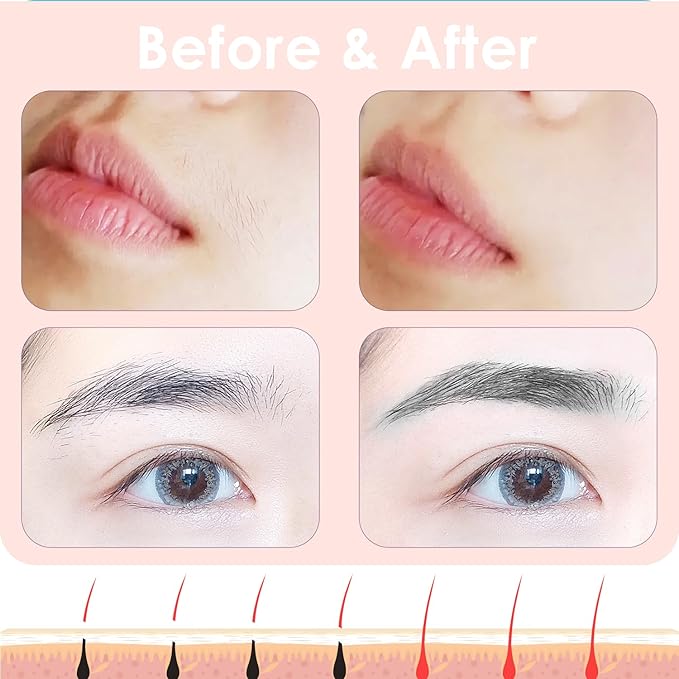 Replacement Heads for Eyebrow Facial Trimmer: Original Heads Replacement Set for 2 in1 Facial Eyebrow Trimmer - Suitable for Model VG-102, VG-1023,VG-1024