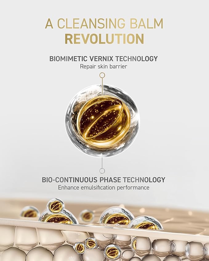 SumaNurica Peptide Cleansing Balm, Biotech Makeup Remover, All-in-One Facial Cleanser, Oil Cleanser for Sensitive & Acne-Prone Skin, Deep Cleanse Waterproof Makeup & Impurities, 0.42oz/12g