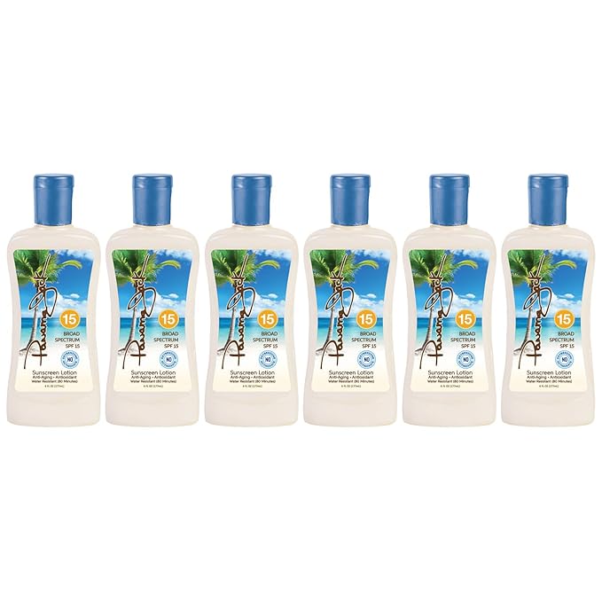 Panama Jack Sunscreen Suntan Lotion - SPF 15, Broad Spectrum UVA/UVB Protection, PABA, Paraben, Gluten & Cruelty Free, 6 FL OZ (Pack of 6)