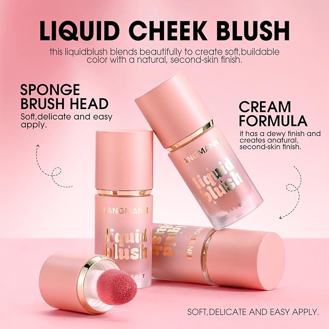 Jolilab Liquid Blush - High Pigment, Long - Lasting, Buildable Color for a Natural Glow（02#）