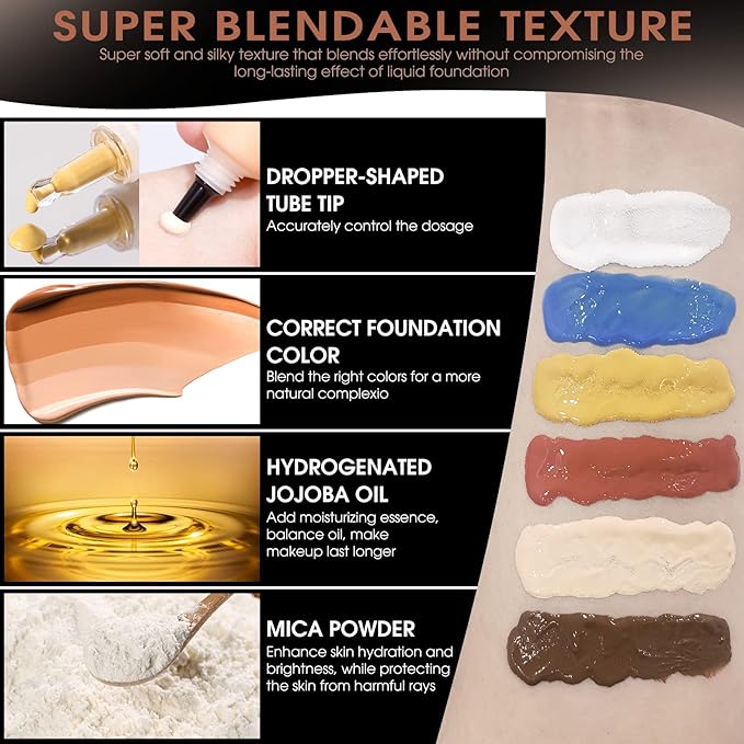 Dark Caramel Foundation Mixing Pigment for Adjusting Shade and Color Corrector, Blends Easily, Dark Caramel Color Corrector for Adjusted to Darken Various Foundation Colors (Dark Caramel)