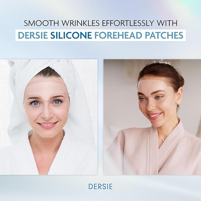 Dersie Silicone Forehead Wrinkle Patches: Reusable Anti Wrinkle Pads for Wrinkles - Overnight Use Forehead Wrinkles Treatment (3 Count (Pack of 1))