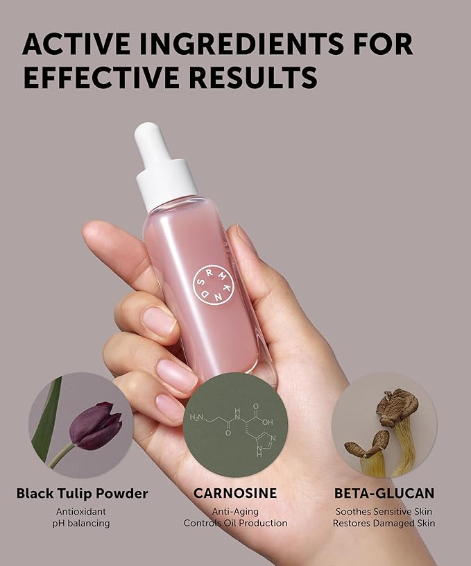 SERUMKIND Black Tulip Serum - Barrier Repair Antioxidant Korean Face Serum – Beta Glucan – Hydrating and Anti-aging – Vegan, Cruelty-Free, Unscented – 1.01 fl.oz.