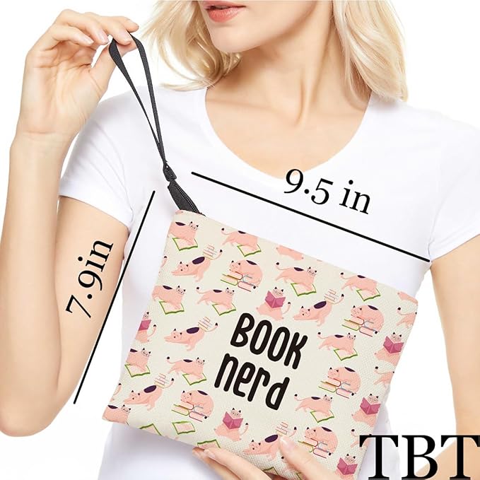 Book nerd gifts makeup bag