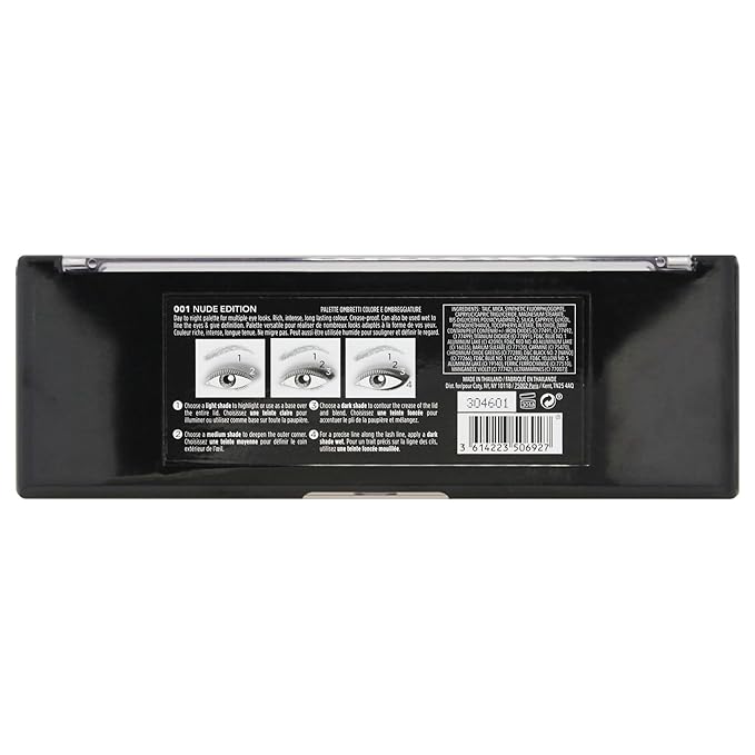 Rimmel London Magnif'Eyes Eyeshadow Palette, 12 Shades, Blendable Formula, Versatile, 001, Nude, 0.5oz