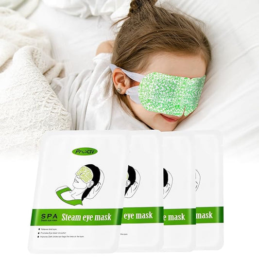 ProCIV Self-Heating Hot Eye Mask Soothing Headache, Dry Eyes, Heating Eye Mask for Stress Eye Fatigue Relief 4PCS