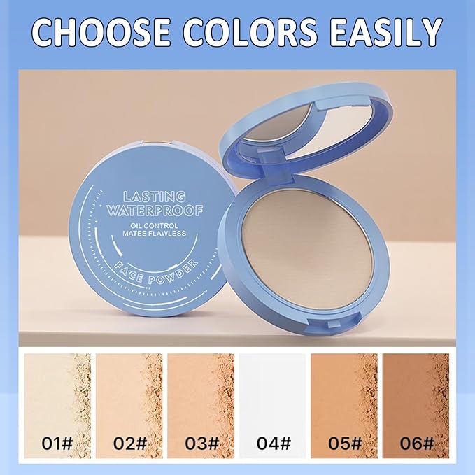 Maycheer Face Powder, Maycheer Lasting Waterproof Face Powder - Oil Absorbing Powder for Face, Lasting and Waterproof (07# BROWN, 0.35 Ounce)
