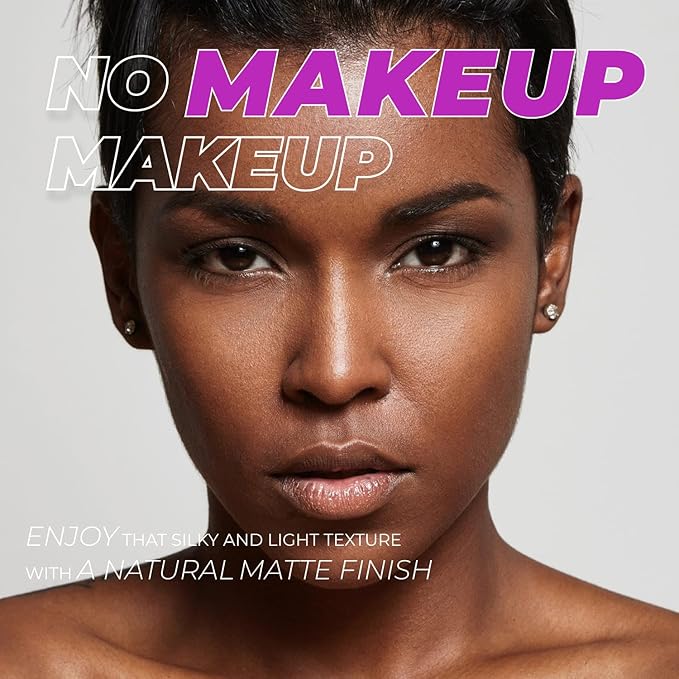 LAMEL OhMy Clear Face Full Coverage Foundation - Acne Coverage - Salicylic Acid & Tea Tree Extract - Dewy & Flawless Finish - Sensitive Skin Care - Organic & Oil-Free - 410, 1.35 fl.oz