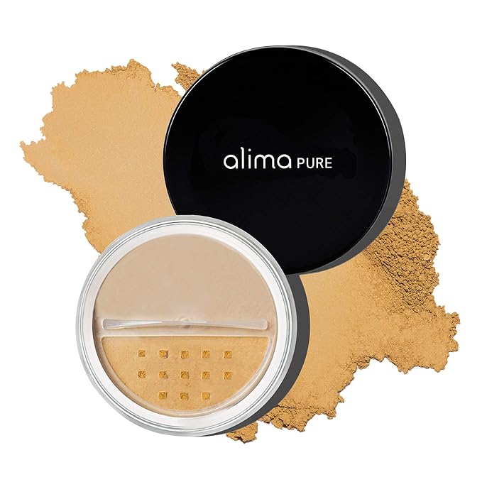 Alima Pure Matte Foundation Loose Mineral Powder Foundation Makeup, Loose Powder Makeup Oil Free Talc Free Powder, Natural Makeup Mineral Foundation Full Coverage Natural Foundation Powder .15 oz/4.5g