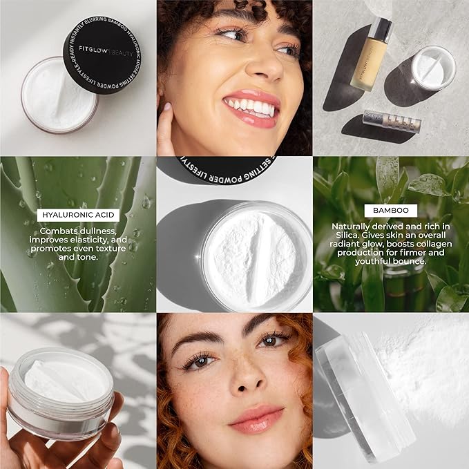 Fitglow Beauty - Translucent Bamboo Hyaluronic Loose Setting 9 g) 0.3 oz