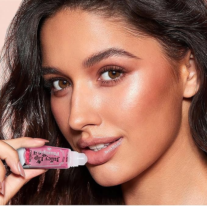 3 Colors Lifter Gloss Set, Spicy Roll On Lip Plumping Booster Lip Gloss Glossy Lipstick, Hydrating, Volumizes, Fuller Lip Glass Mirror Lip Glaze,Plump&Pout Lip Plumper for Women Girls (B)